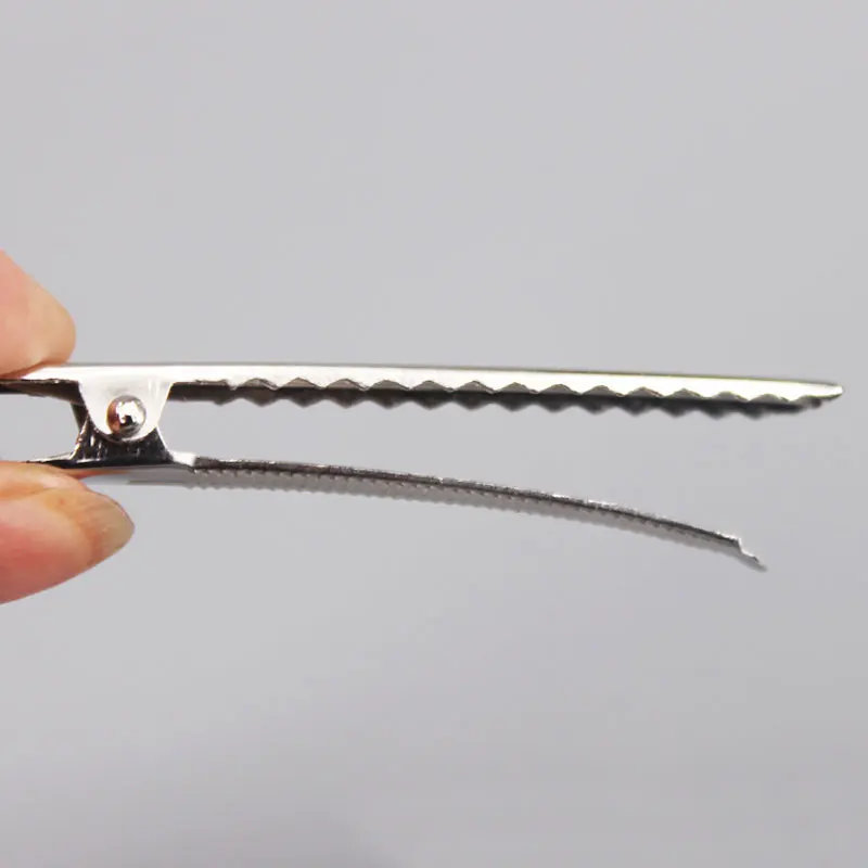 Новинка 50 шт. DIY Нержавеющая шпилька одинарный зубец Заколки-Аллигаторы для волос Крокодил заколка для луков DIY ювелирные аксессуары
