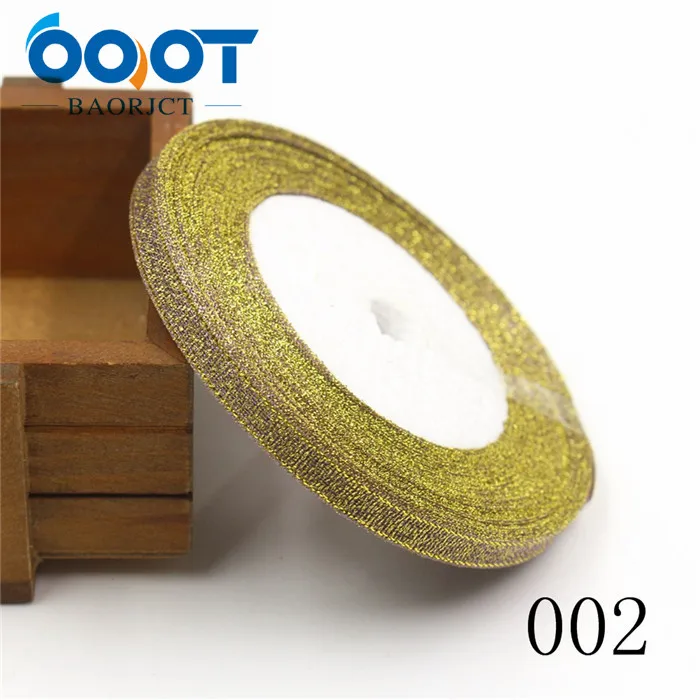 OOOT BAORJCT, 1710181,34 цветов, 6 мм, Блестящая лента, Рождественская тесьма для свадебного ремесла, бант, подарочное украшение, оберточная лента, сделай сам - Цвет: 002