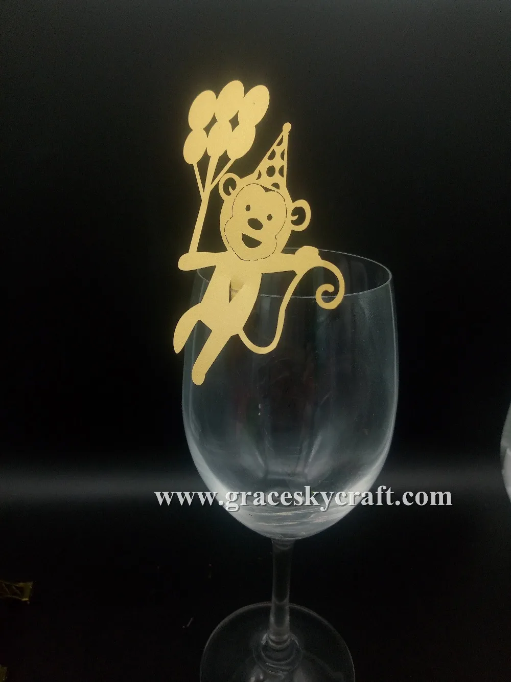 50 шт. бесплатная доставка новый дизайн обезьяны лазерная резка место имя