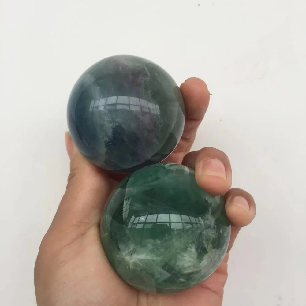 

50mm Natural fluorite Crystal gemstone orb meditation reiki healing chakra polished crystal ball sphere as gift for friend