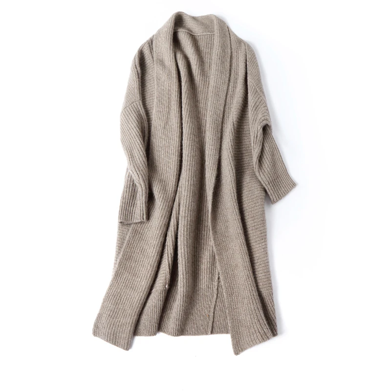 

high grade yak hair thick knit women new fashion long cardigan sweater cloak-style overcoat batwing sleeve one&over size