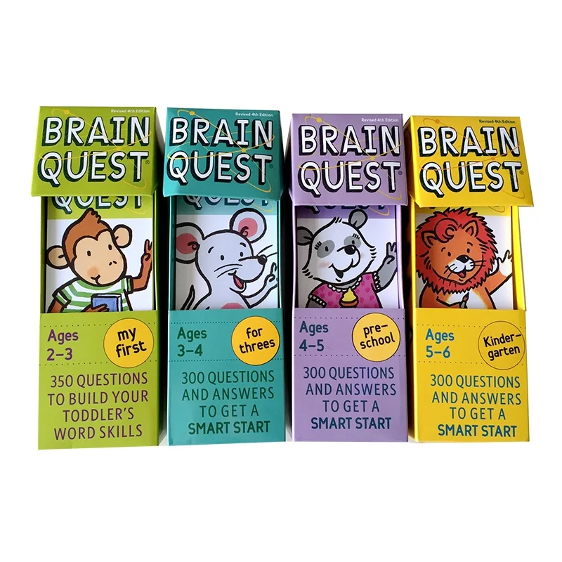 Brain Quest English Version Intelligence Development Card Children Learning Card Early Educational Toys