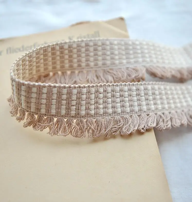 Горячая Распродажа 2 метра Высококачественная бежевая с коричневой хлопковой