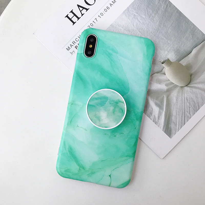 Новый матовый чехол под мрамор для iphone 6 6s 7 8 plus телефона Мягкий ТПУ силиконовый X XS