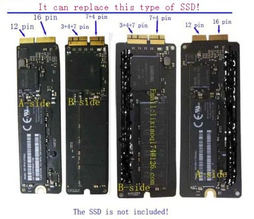 SSD карта NVMe M.2 NGFF PCIe 512 ГБ 1 ТБ для поздних 2013 2014 2015 2017 MacBook Air A1465 A1466 MD711 MD712 MD760 MD761|pcie