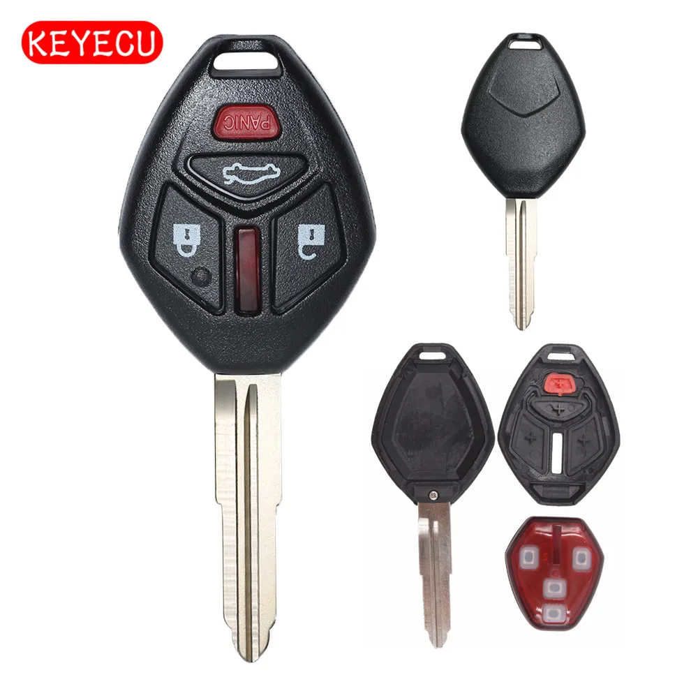 Keyecu Автомобильный Брелок дистанционного управления с ключом 4 Button 313 8 MHz ID46 Chip для