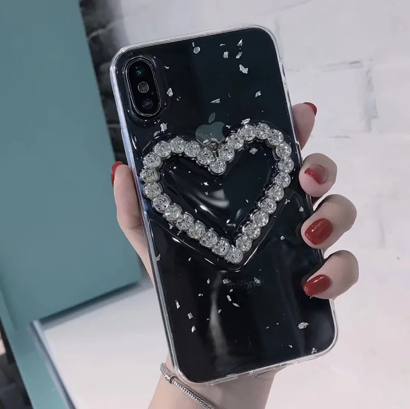 Роскошный блестящий чехол для телефона с серебряной фольгой iPhone X XS Max XR 8 7 6 6S Plus