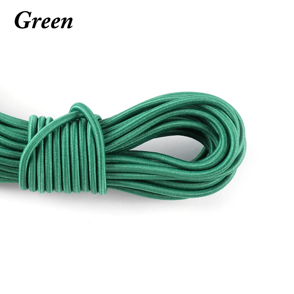 green 3 мм 10 м Новая красочная нейлоновая эластичная лента круглая резиновая швейная Веревка DIY линия ткань для изготовления одежды DIY Швейные аксессуары - Цвет: green