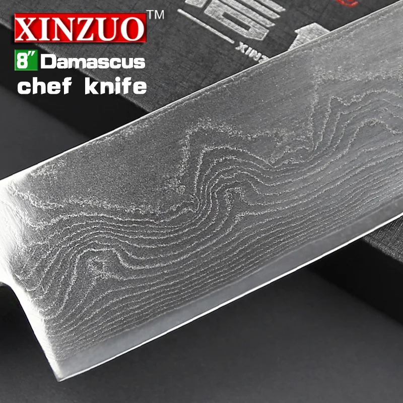 XIZNUO 8 &quotдюймов шеф повара ножи 73 слоев японский VG 10 Дамаск кованые нержавеющая