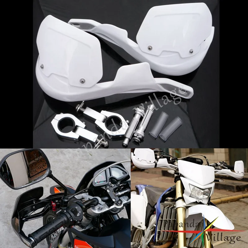 

White Motorcycle Dirt Bike Hand Guard 1-1/8" 28mm Brush Bar Dual Sport Handguard Protection for SX EXC MXC KX KLX KLR YZF