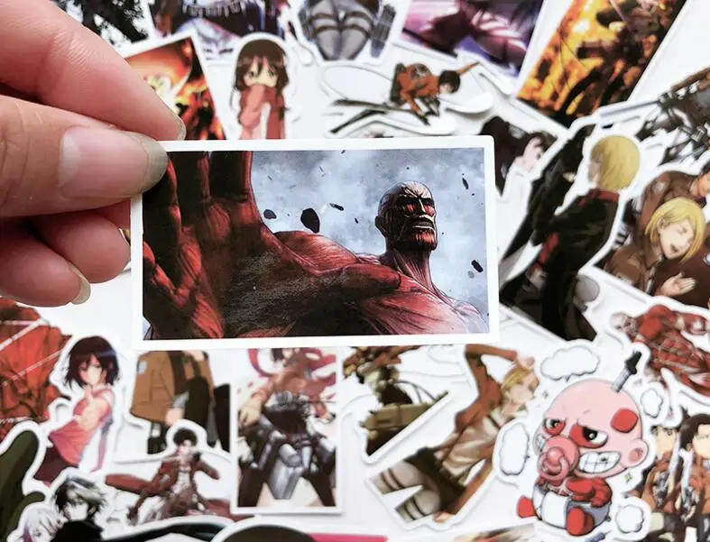 39 шт./лот японская аниме атака на титанов Микаса Леви Эрен наклейки для