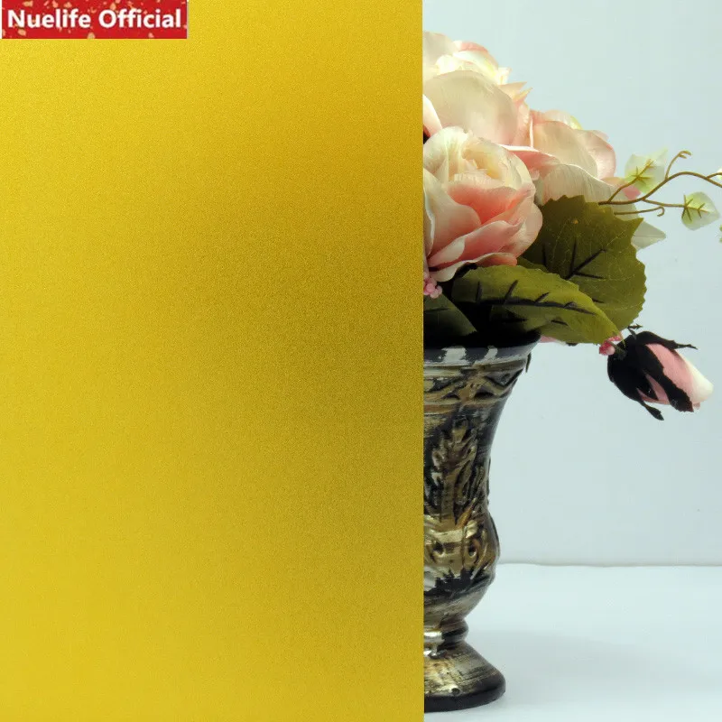 Дешевая оранжевая желтая Толстая самоклеящаяся матовая стеклянная пленка для