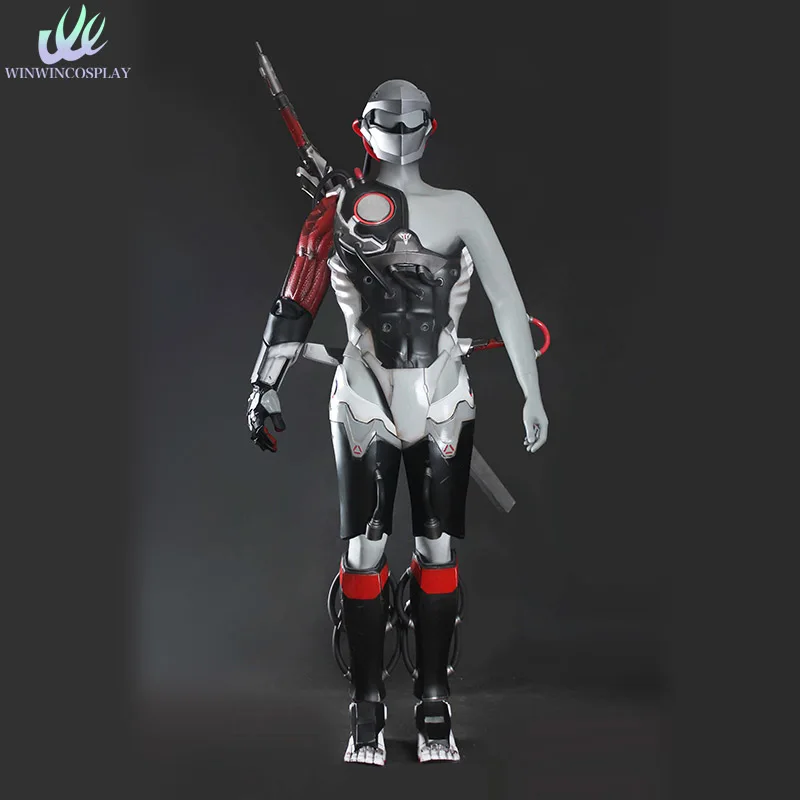 Игры OW снова и смотреть Косплей Гэндзи полный набор с оружие маска обувь для