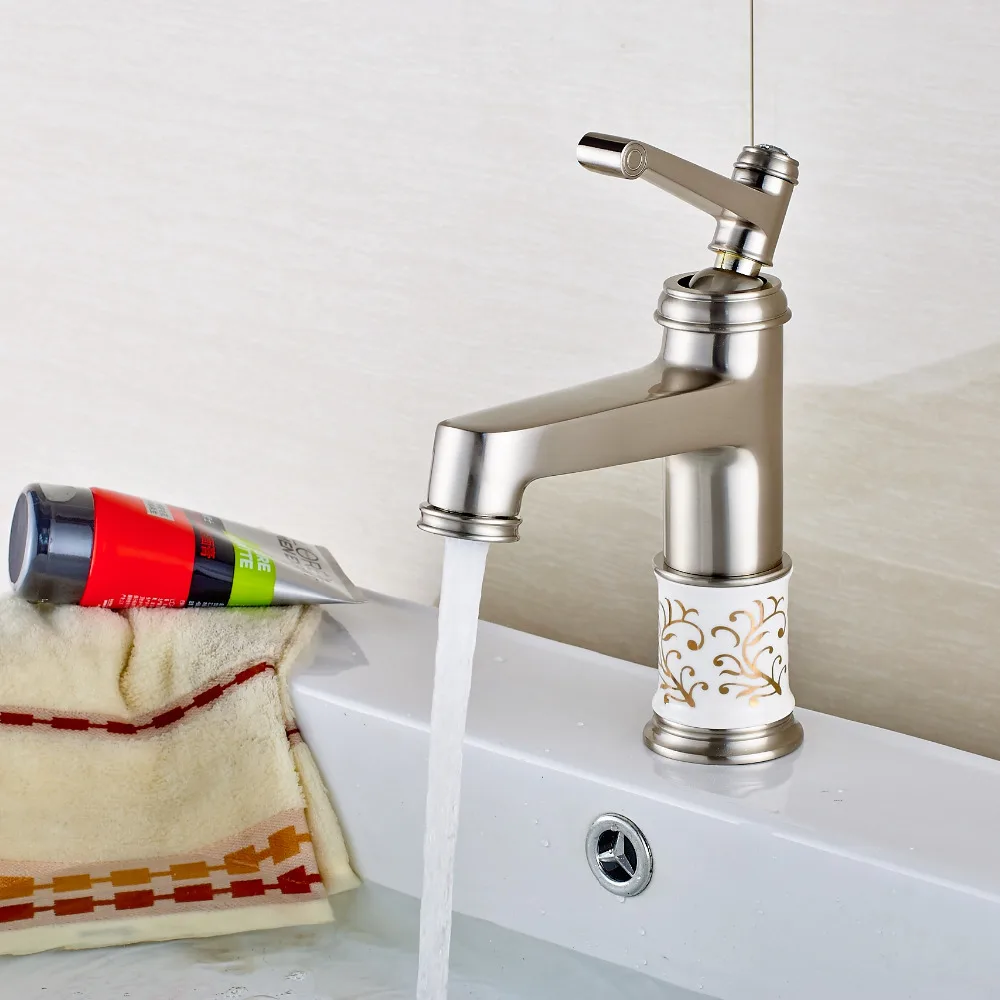 Смеситель для раковины никелевый с одной ручкой | Обустройство дома