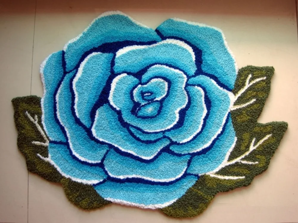 Роза цветок формы коврик половик с цветочным рисунком входной нескользящий