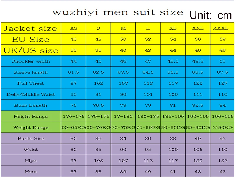 Wuzhiyi 2018 горячая Распродажа темно синий мужской Костюм приталенный смокинг жениха