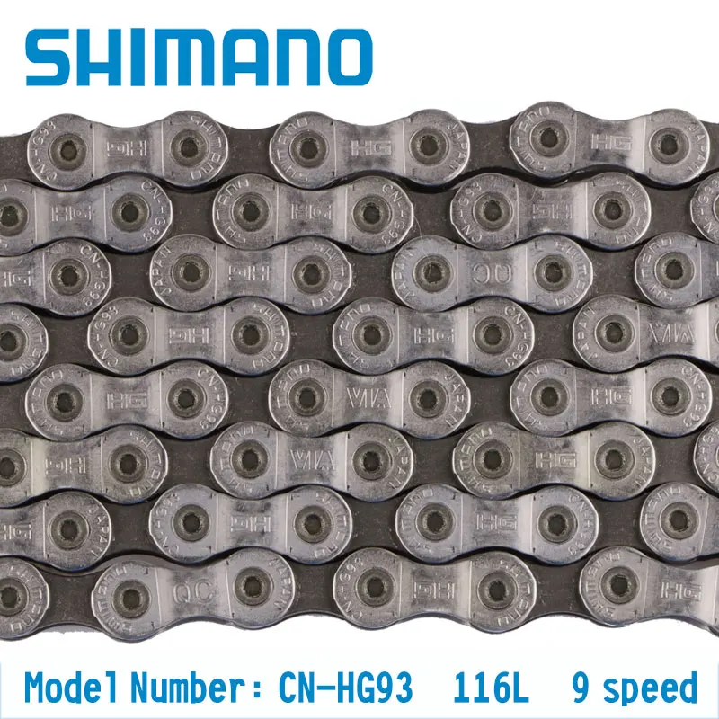 Shimano Deore HG93 9 скоростная цепь MTB/горный велосипед HG-X 116л для шоссейного велосипеда |