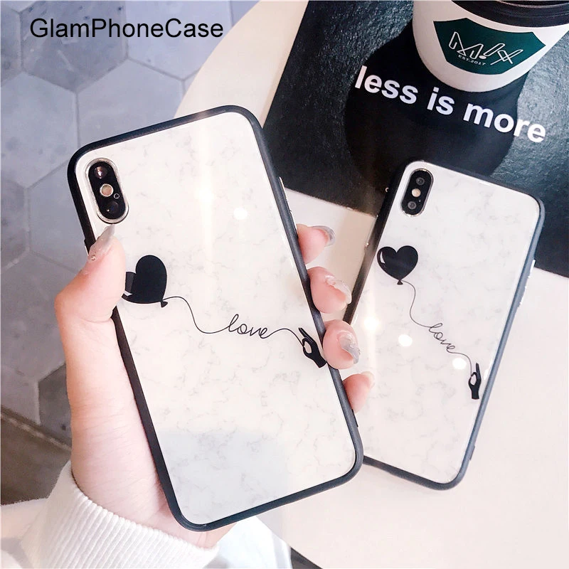 GlamPhoneCase стеклянный мобильный чехол для iPhone X 6 plus Жесткий Чехол 7 8 6splus простой