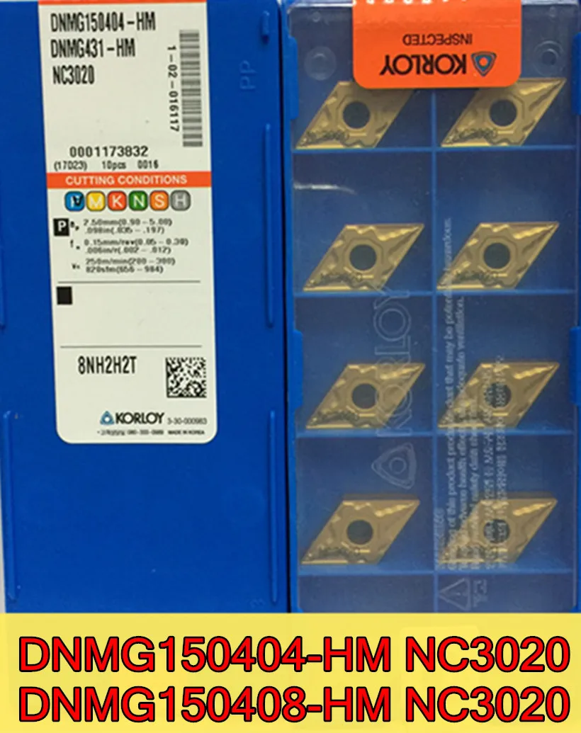 DNMG150404/08 HM NC3020 10 шт./компл. KORLOY CNC карбид Вставки обработки стали Бесплатная