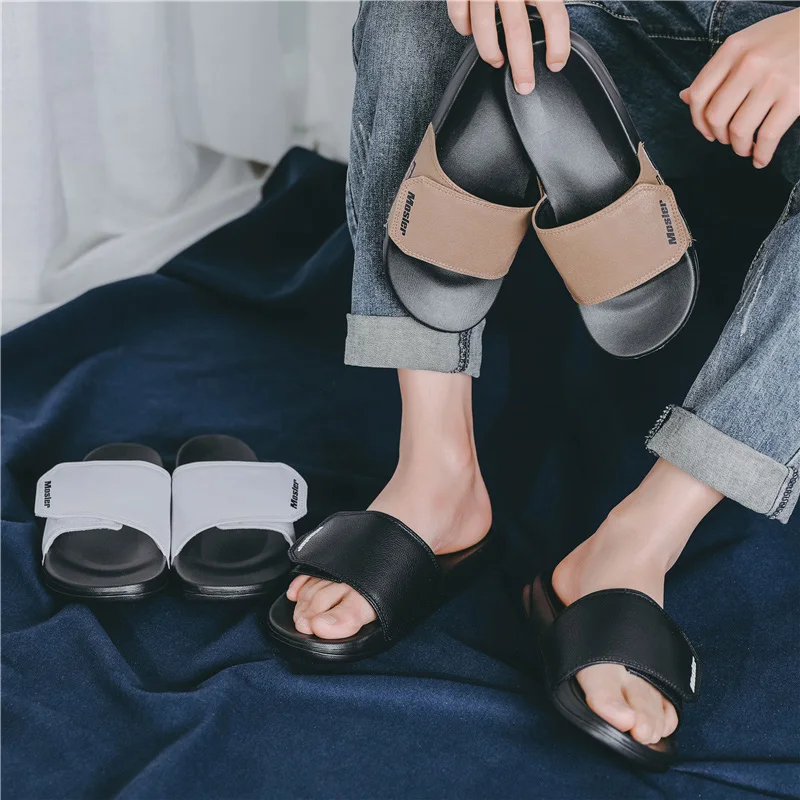 Мужские тапочки сезон лето модная мужская обувь в Корейском стиле с мягкой