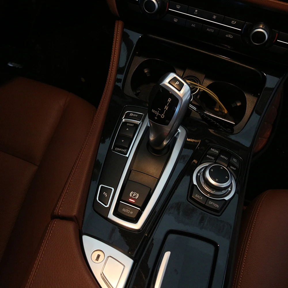 Наклейка на панель переключения передач из алюминиевого сплава для BMW 5 серии f10 520