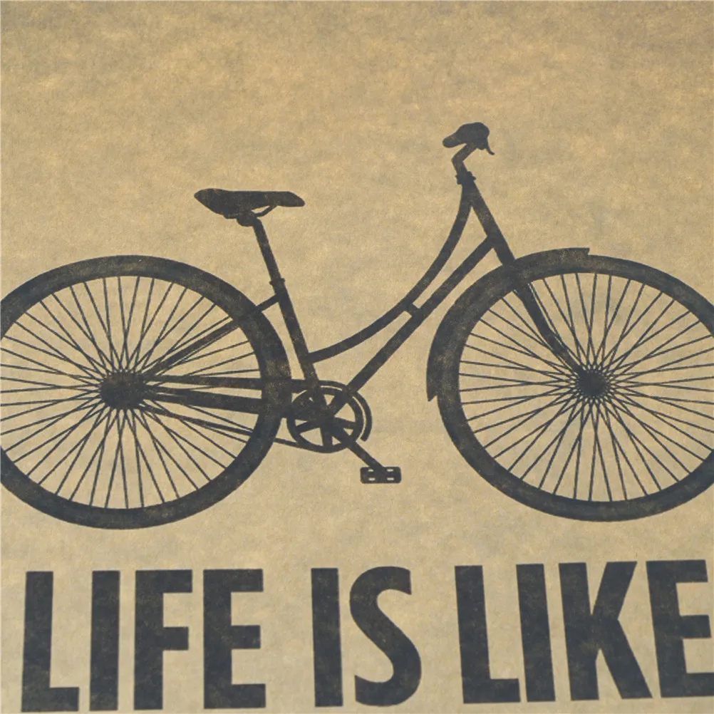 1 шт. жизнь как езда плакат с велосипедом кафе бар ретро крафт настенная бумажная