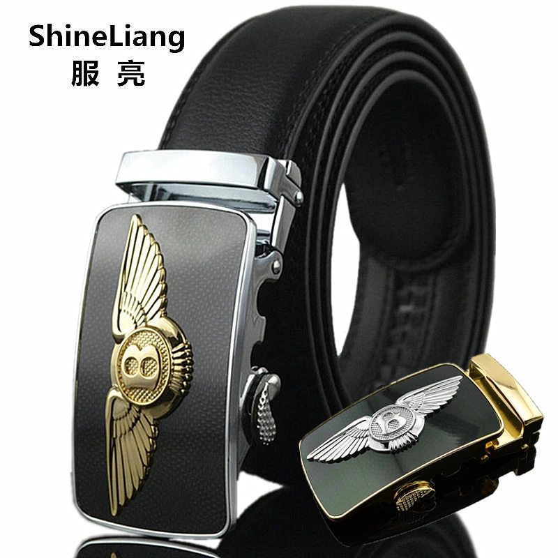 Ремень мужской с автоматической пряжкой Модный деловой стиль золотисто