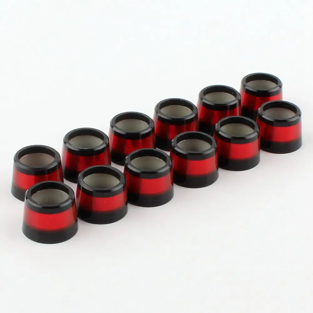 12 шт. пользовательские красные, черные наконечники с 2 черный rings.370 Гольф Железный Клин валы Ferrule