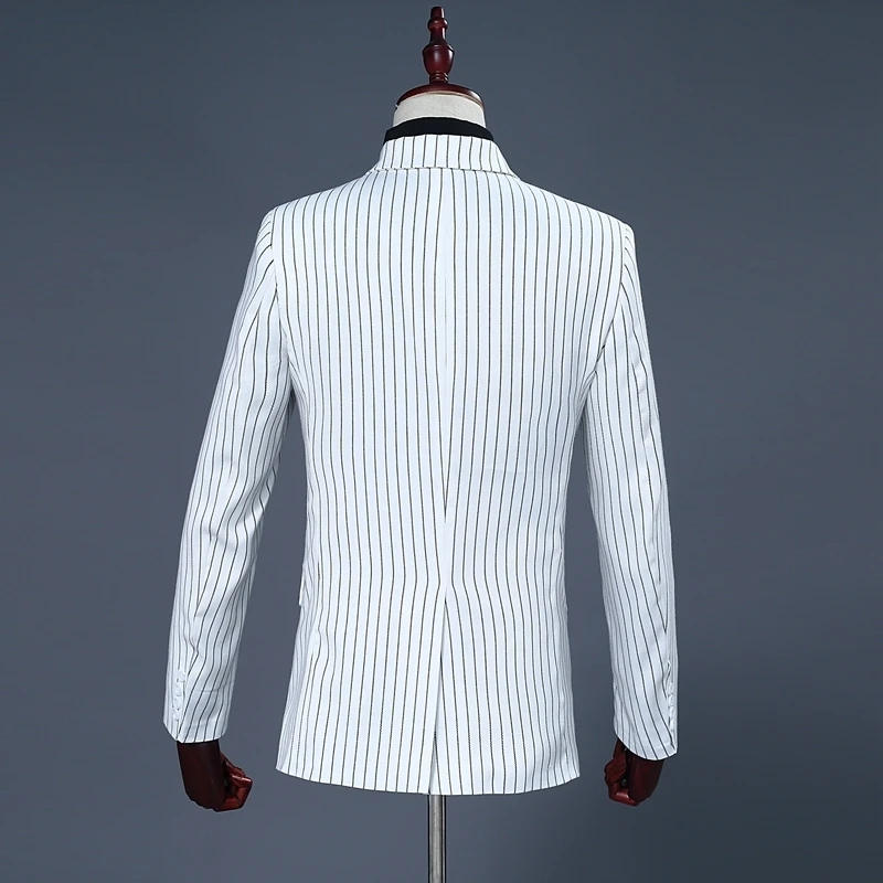 Pyjtrl бренд Для мужчин из двух частей набор белой полосой Юбочные костюмы для