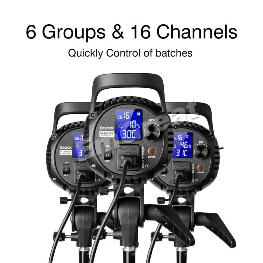 Godox SL60W светодиодный видео светильник 5600K 60W CRI 95+ Bowens крепление с дистанционным управлением и BD-04 двери сарая сотовая сетка 4 цвета фильтры