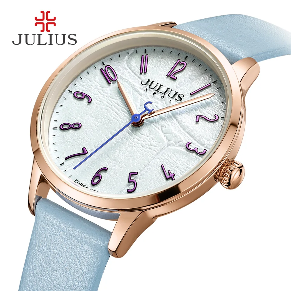 Женские кварцевые часы Julius Montre модные брендовые дизайнерские карамельных цветов