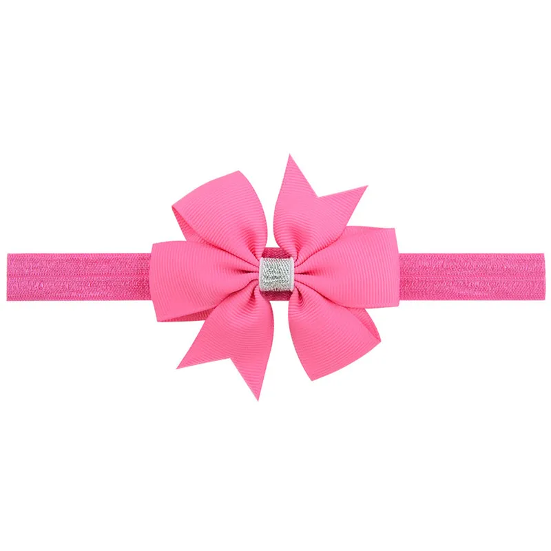 MIXIU 20pcs Shining Pinwheel Ribbon Bow Hairband Baby Headbands Elastic Hair Bands Handmade Kids Accessories | Детская одежда и