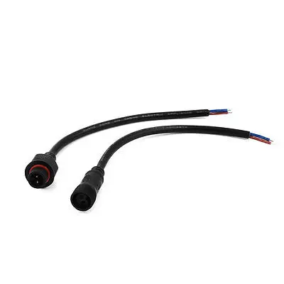 Пара черных пластиковых светодиодсветильник т штекер гнездо 2 Pin