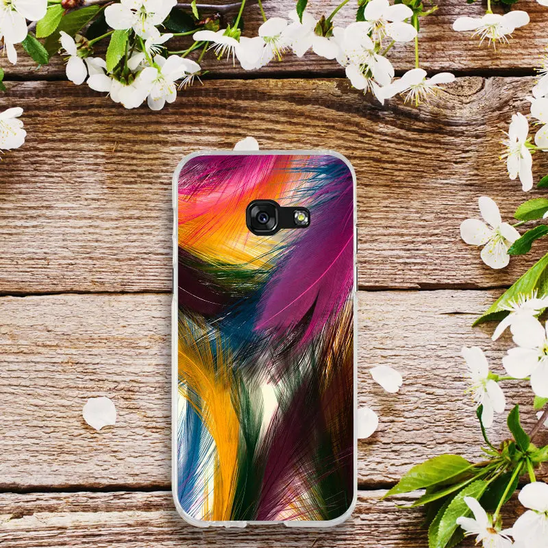 Чехол для Samsung Galaxy J1 J2 J3 J4 J6 J5 J7 J8 A3 A5 A7 2016 2017 2018 мягкие чехлы телефона перо
