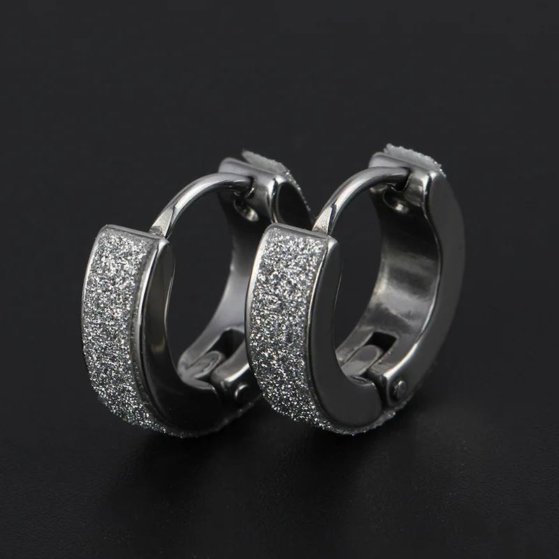 Gold/Silver/Black Plated Earrings 316L Stainless Steel Greek Key Stud boucle d'oreille for Men and Women Jewelry | Украшения и