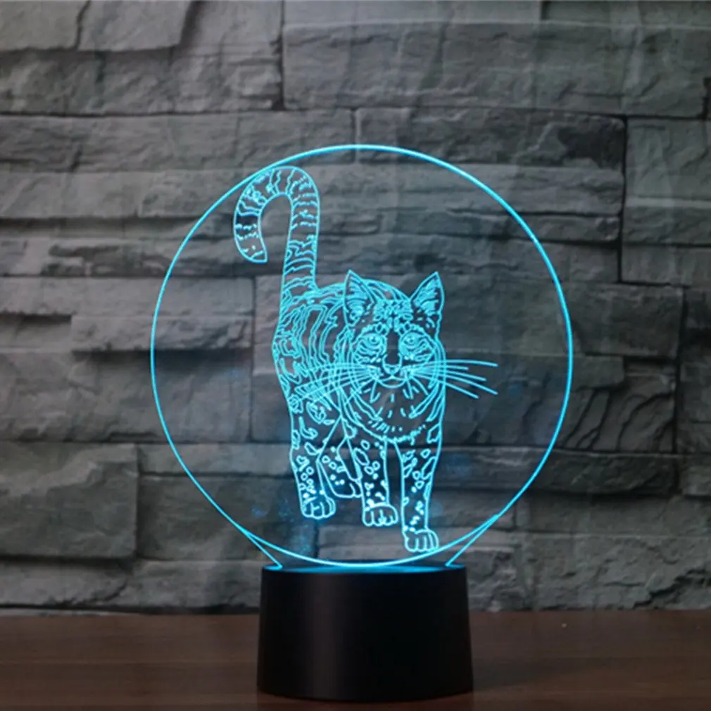 3D светодио дный Светодиодная лампа Ночной свет Солнцезащитные очки собака