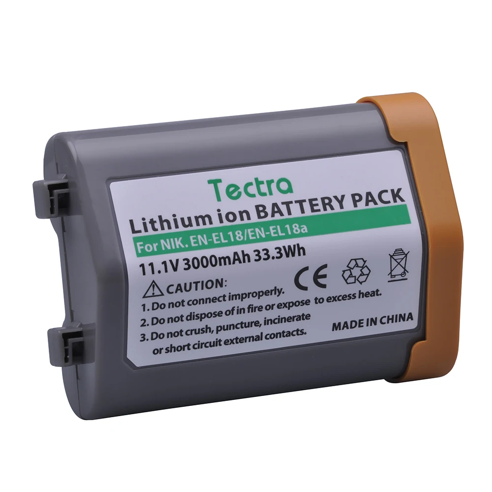 Tectra 1 шт. 3000 мА · ч EN EL18 ENEL18 Аккумулятор для Nikon D5 D4 D4S камера ENEL18a аккумулятор +