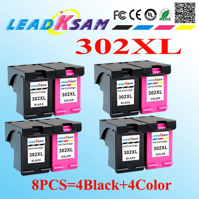 8 шт. картриджи для принтера HP 302 XL Deskjet 1110 1111 1112 2130 2131 | Компьютеры и офис