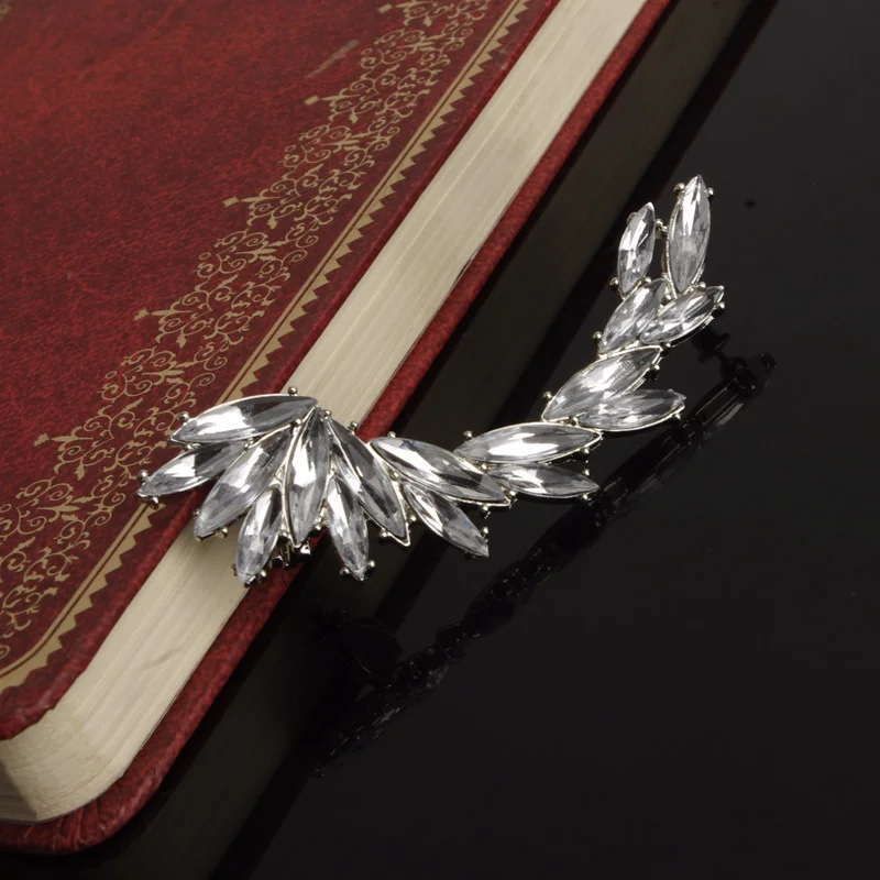 Бренд серьги Новинки для женщин Earcuff элегантный Винтаж панк готический кристалл