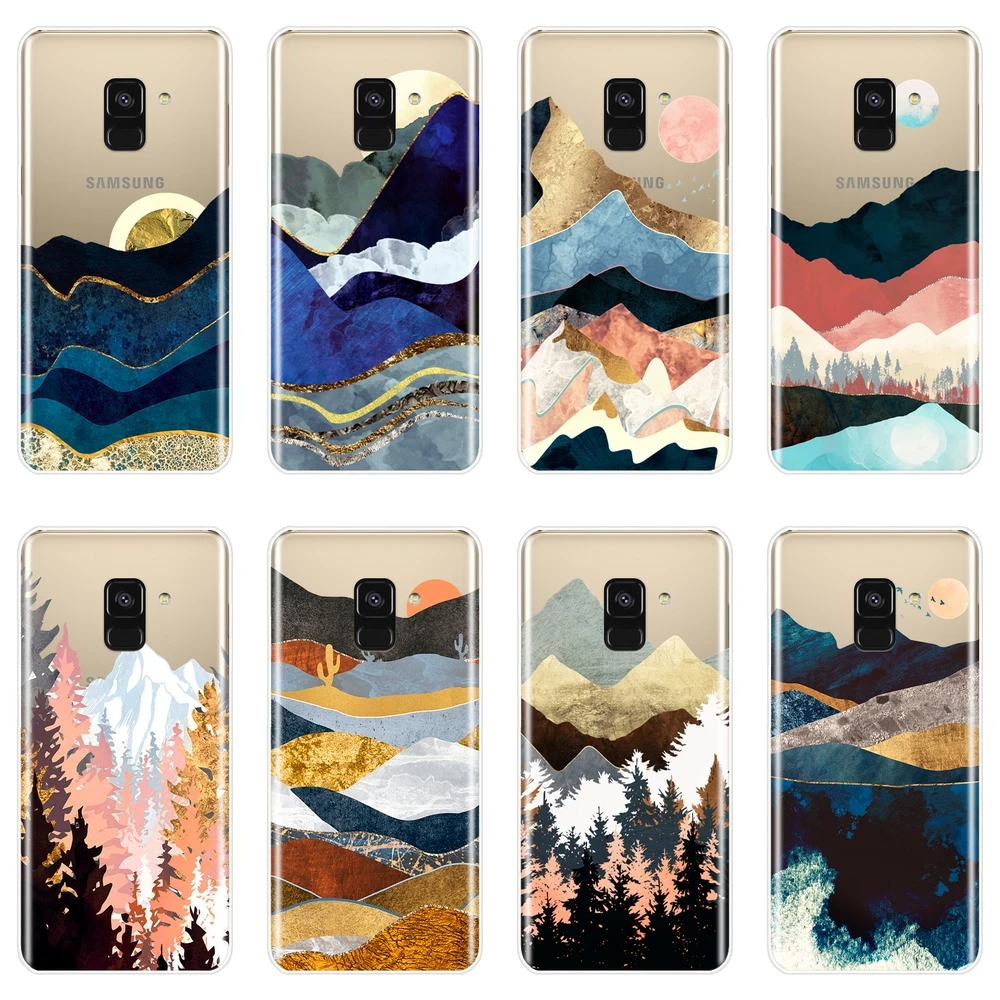 Мягкий чехол для телефона Mountain Sun силиконовый Samsung Galaxy A6 A8 Plus 2018 A5 A7 A3 2016 2017|Бамперы|