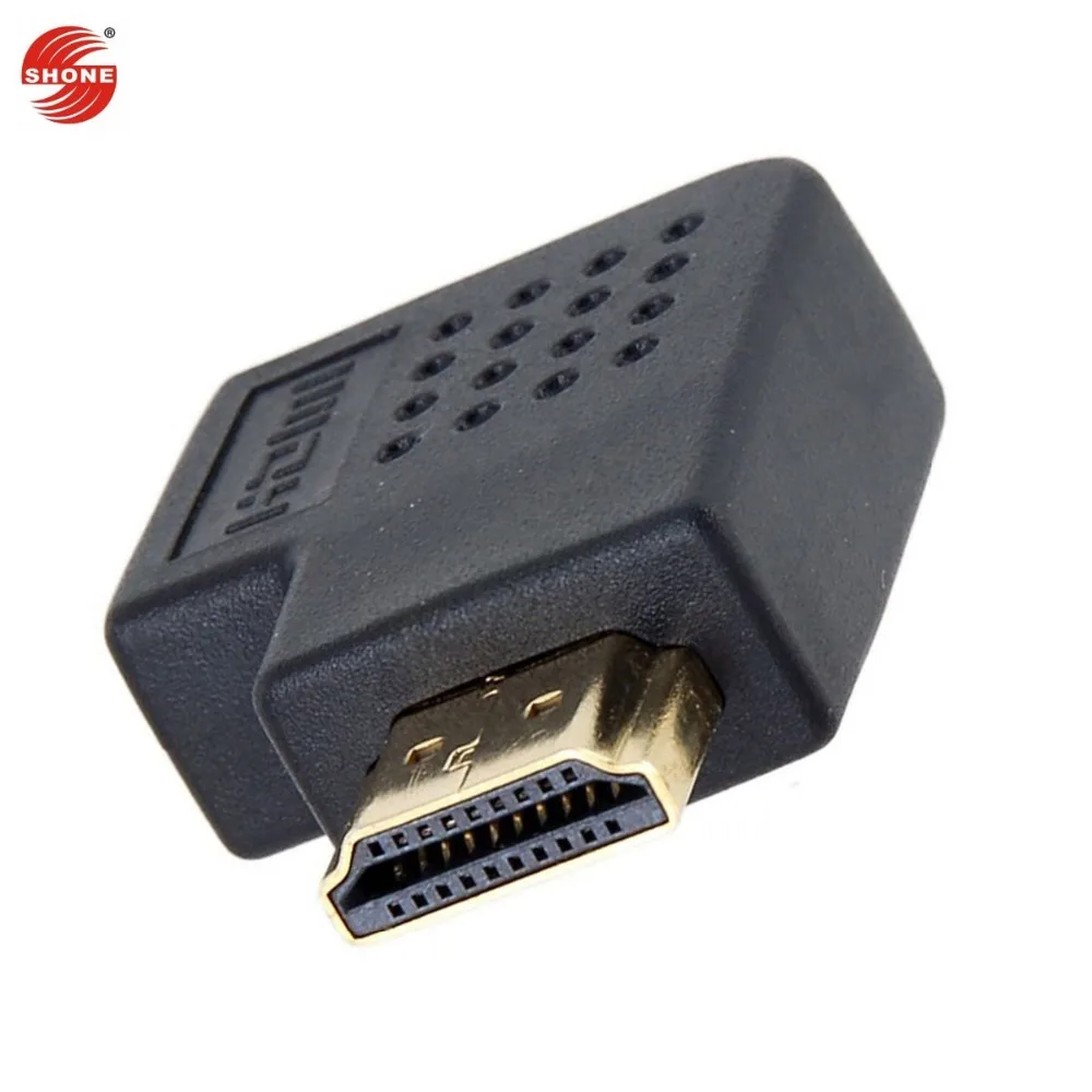 

90 Degree Left Angled HDMI 1.4 Male to Female Extension Adapter Converter