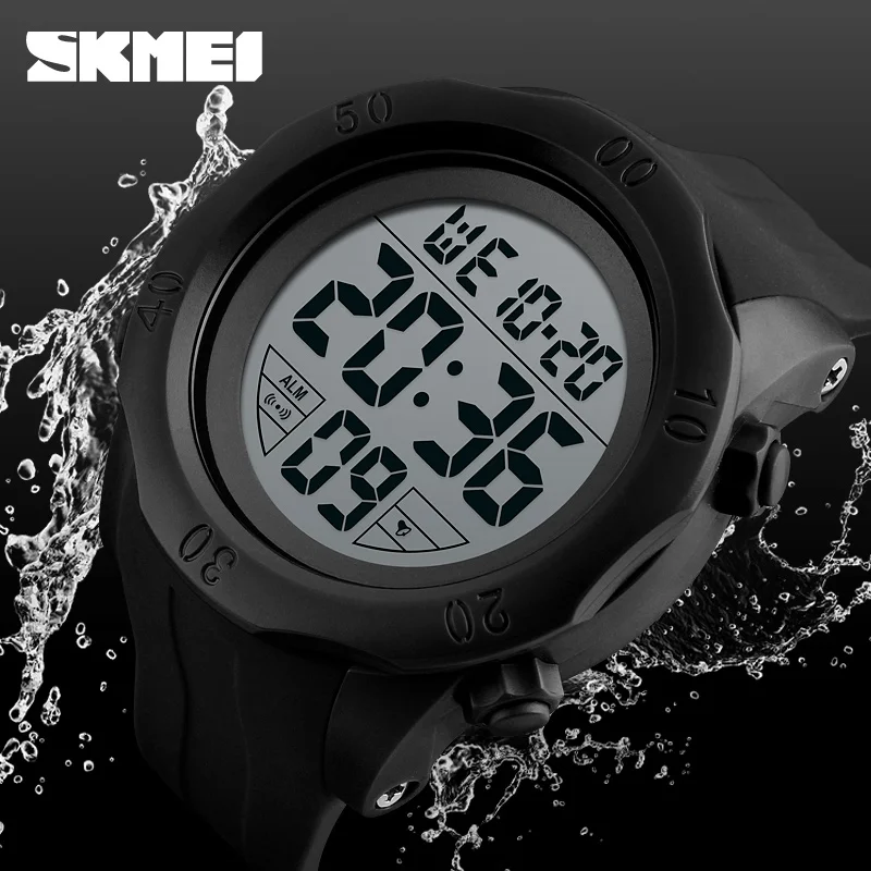 1305 модные часы мужские водонепроницаемые спортивные для улицы будильник