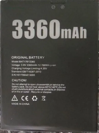100% оригинальный новый аккумулятор DOOGEE X30 3360 мАч сменный аксессуар Аккумуляторы