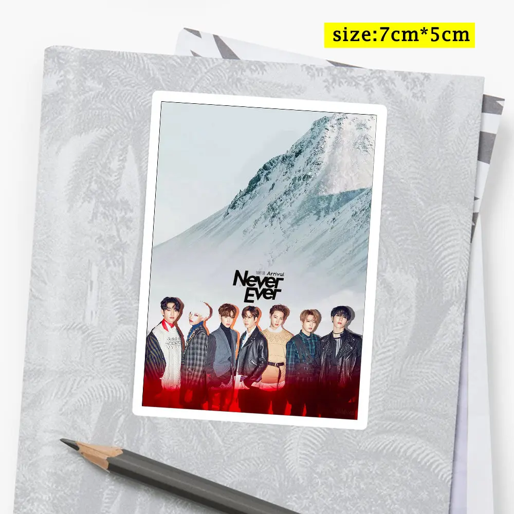 25 шт. K-POP GOT7 Never Ever Stickes водонепроницаемые виниловые наклейки для ноутбука для телефона, чемодана, накладки на холодильник, наклейки для гитары, Настенный декор