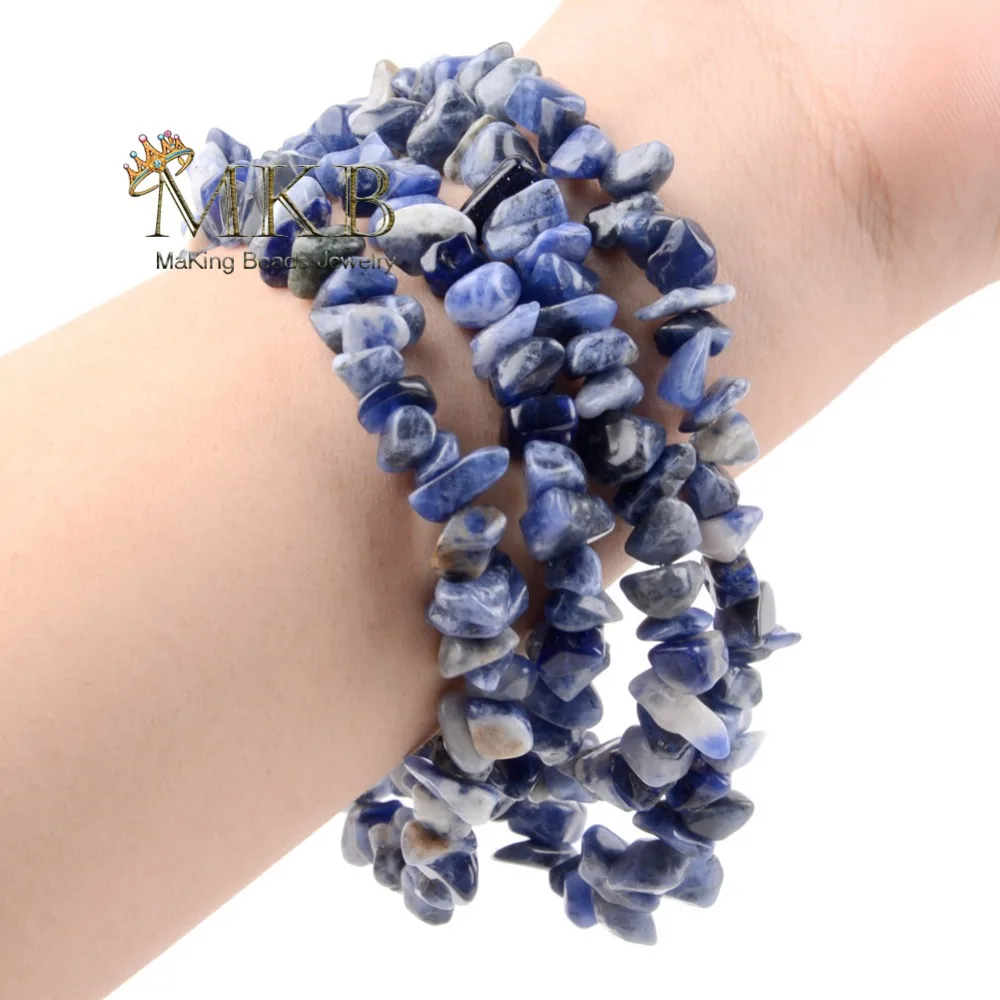 Wholesale Natural Stone Chip Beads Blue Sodalite Gravel For Jewelry Making 3-5mm 5-8mm 8-12mm Irregular Diy Bracelet | Украшения и