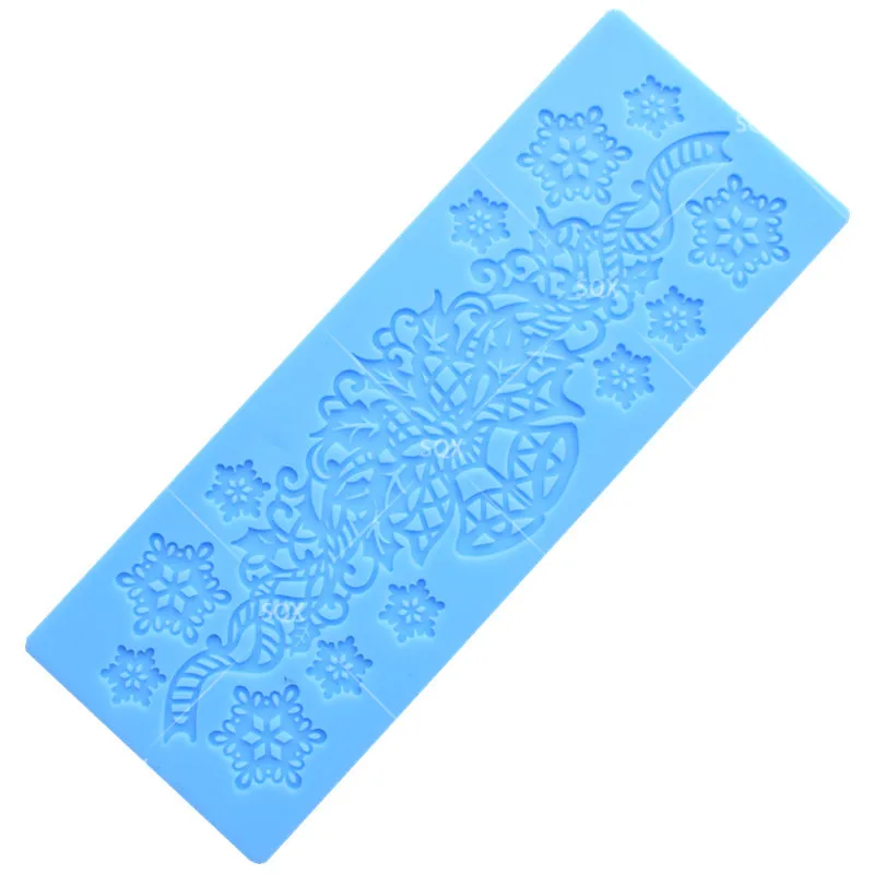 Рождественский кружевной коврик силиконовые формы для торта помадки