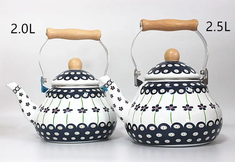 Высококачественный милый чайник с эмалью для воды 2000 мл/2500 мл утолщенный кунг-фу