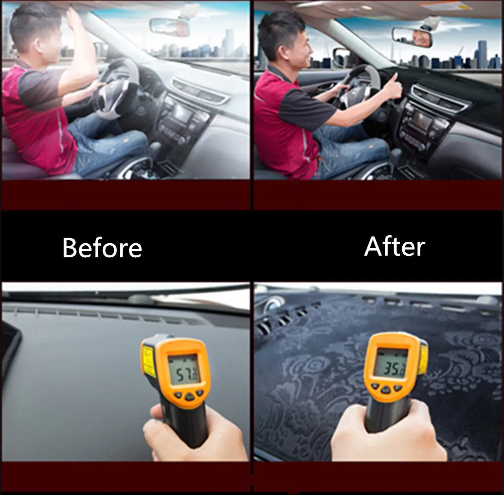 

For Mitsubishi Outlander 2013-2019 Dashmat Dashboard Cover Mat Pad Dash Sun Shade Instrument Protect Carpet Car Accesssories RHD