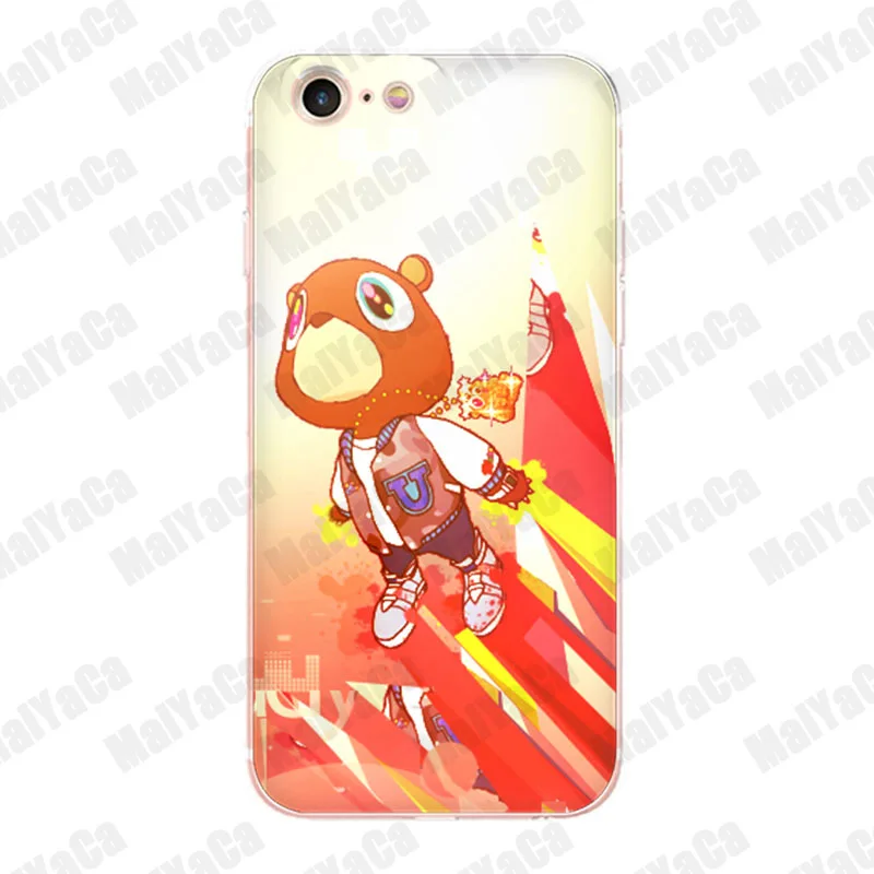 MaiYaCa Kanye West Graduation Bear Топ детальный мягкий чехол для телефона iPhone 8 7 6 6S Plus X 10 5 5S SE 5C 4