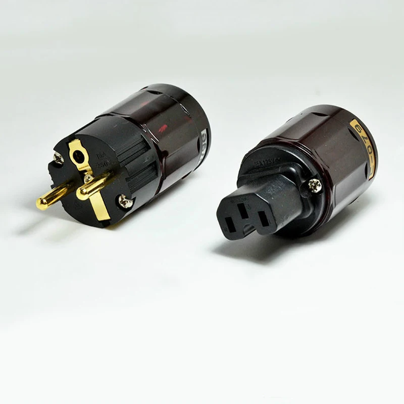 Новый P-079e + C-079 родиевый Европейский разъем питания переменного тока Schuko, разъем питания IEC